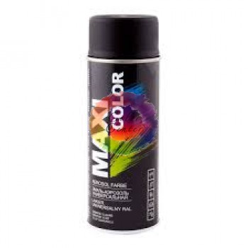 Maxi Color Ral Эмаль аэрозольная универсальная, черная матовая, 400мл 