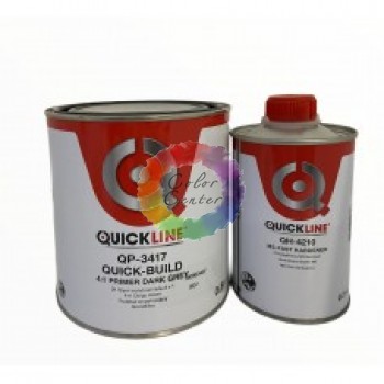 Автомобильный грунт наполнитель Quickline 4:1 Quick-Build  0,8л + отвердитель 0,2 л серый