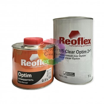 Reoflex  Акриловий лак Optim із затверджувачем, 1л + 0,5 л